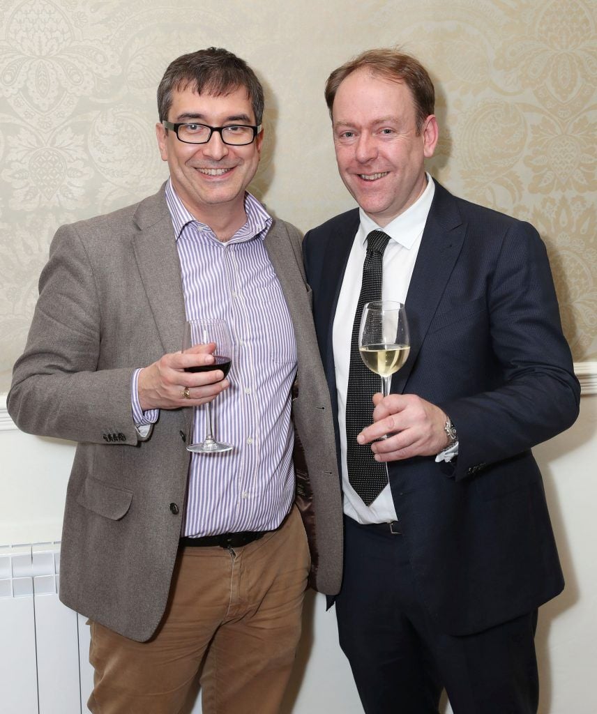 Dr. Giles Delmiglio and Ivan Lawlor at the launch of The Adare Clinic's new dermatology and aesthetics clinic at No.4 Clare Street, Dublin 2, on Thursday, 23rd November 2017. Pic: Marc O'Sullivan