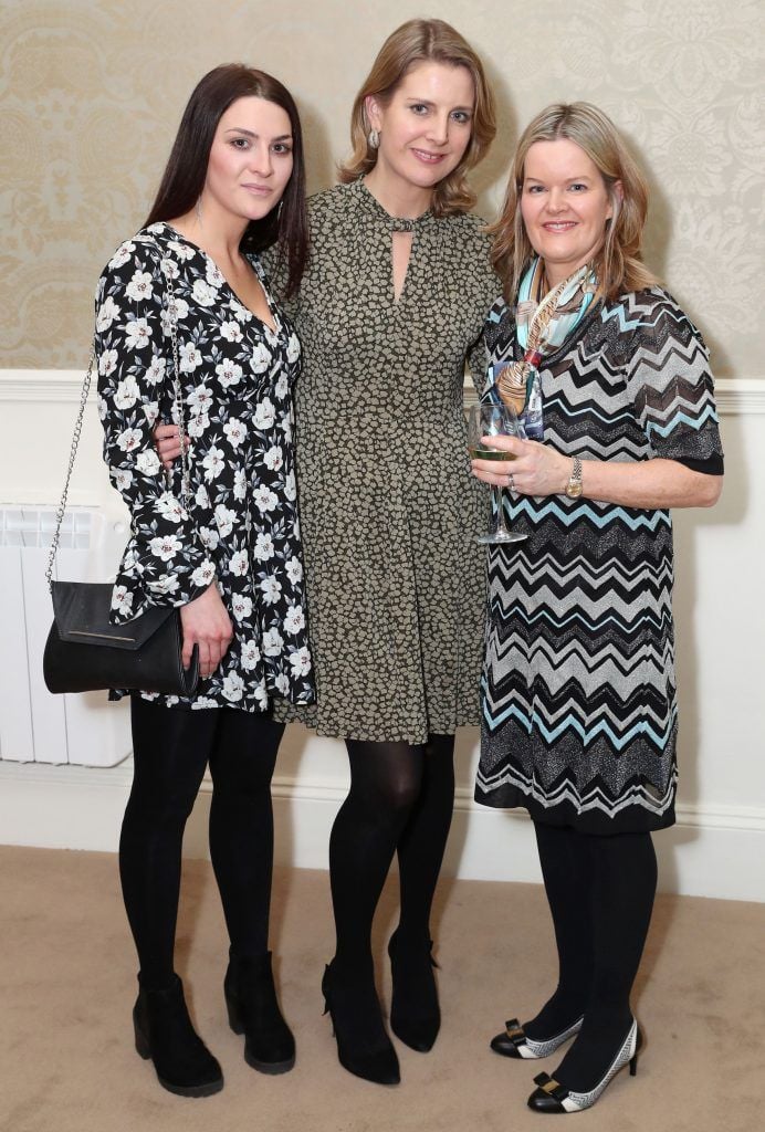 Annette Vesela, Dr. Lena Healy and Dr. Naomi Mackle at the launch of The Adare Clinic's new dermatology and aesthetics clinic at No.4 Clare Street, Dublin 2, on Thursday, 23rd November 2017. Pic: Marc O'Sullivan