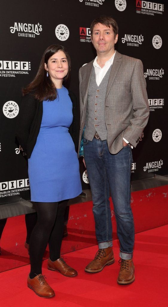 Sarah Ahern and Director of Angela's Christmas, Damien O'Connor  pictured at the screening of Angela's Christmas to launch ADIFF's Fantastic Flix children's programme. Picture: Brian McEvoy Photography