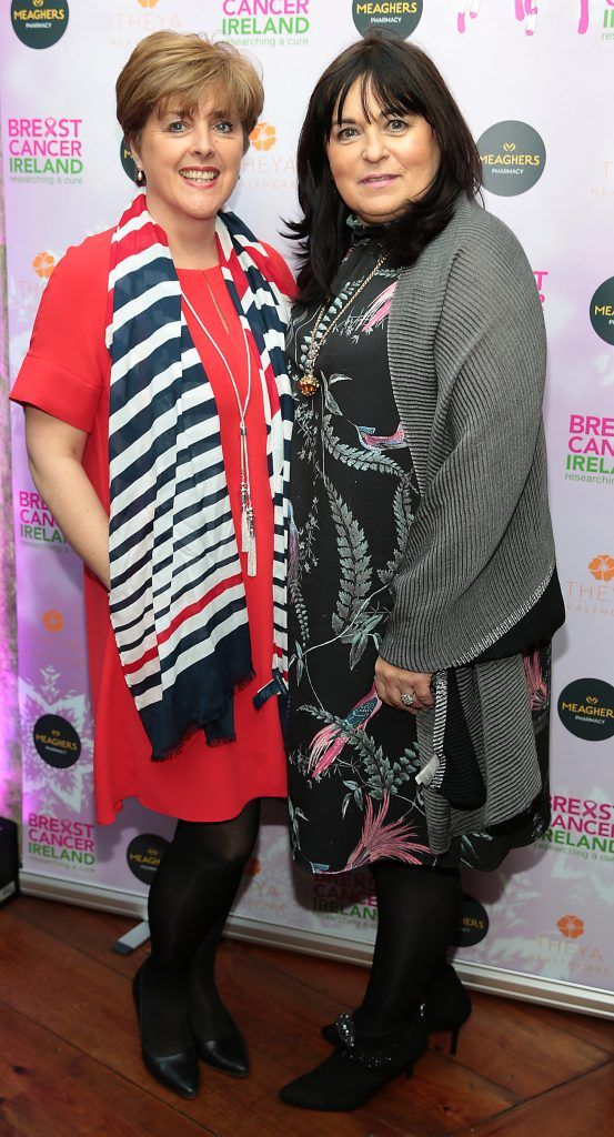 Gemma Griffin and Mary Kelly at the Breast Cancer Ireland Christmas Lunch in Marco Pierre White, Donnybrook to raise funds for breast cancer research. Photo: Brian McEvoy