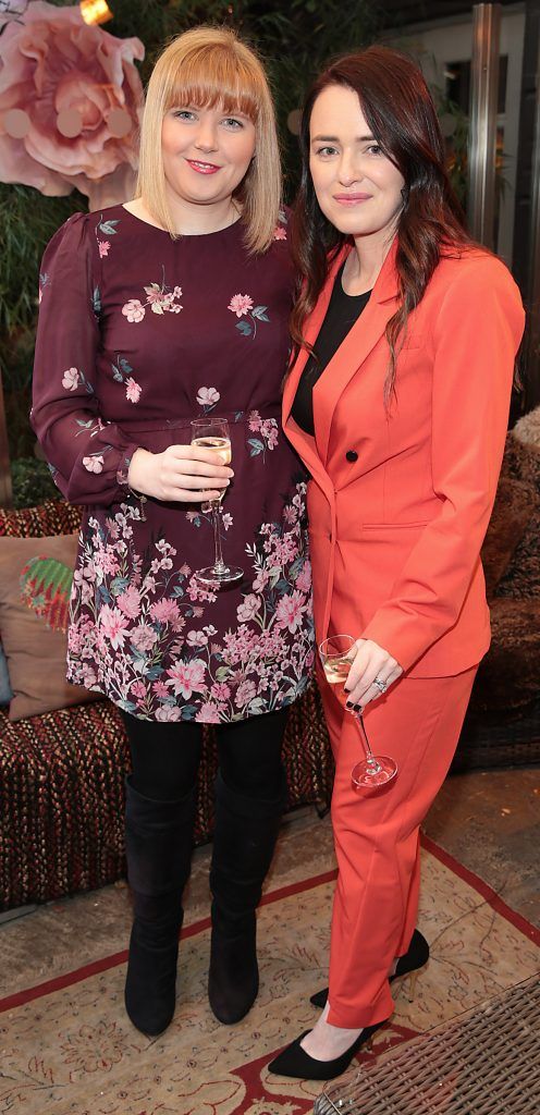 Gillian Whelan and Samantha McGregor at the Breast Cancer Ireland Christmas Lunch in Marco Pierre White, Donnybrook to raise funds for breast cancer research. Photo: Brian McEvoy