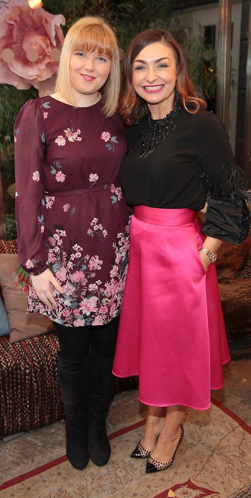 Gilian Whelan and Oonagh Meagher at the Breast Cancer Ireland Christmas Lunch in Marco Pierre White, Donnybrook to raise funds for breast cancer research. Photo: Brian McEvoy