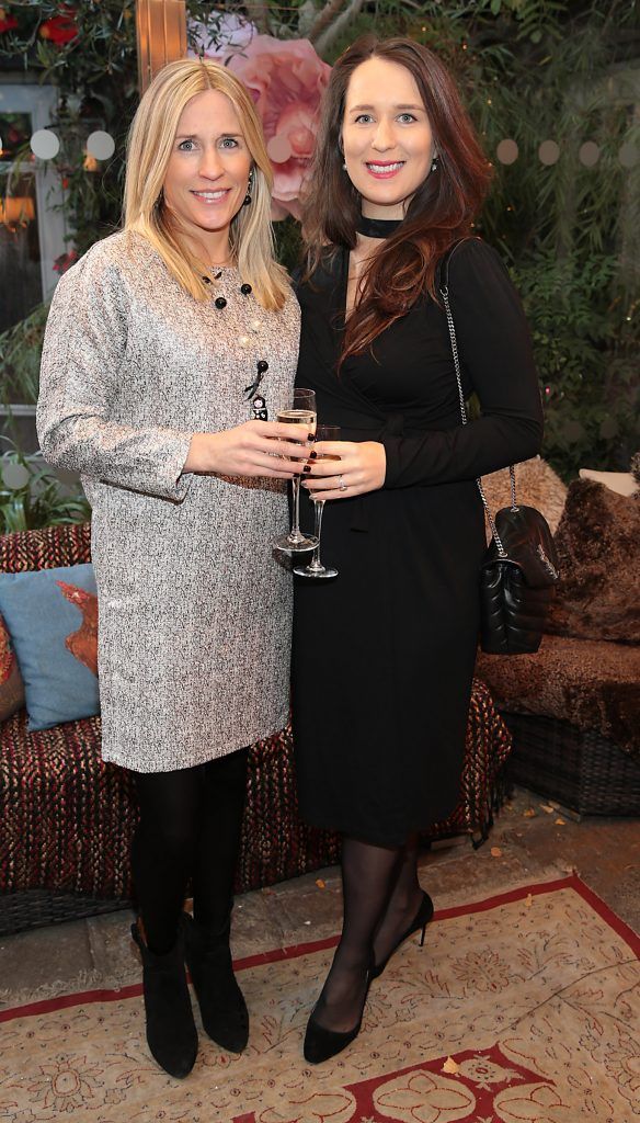 Gillian Hyndes and Jennifer Prior at the Breast Cancer Ireland Christmas Lunch in Marco Pierre White, Donnybrook to raise funds for breast cancer research. Photo: Brian McEvoy