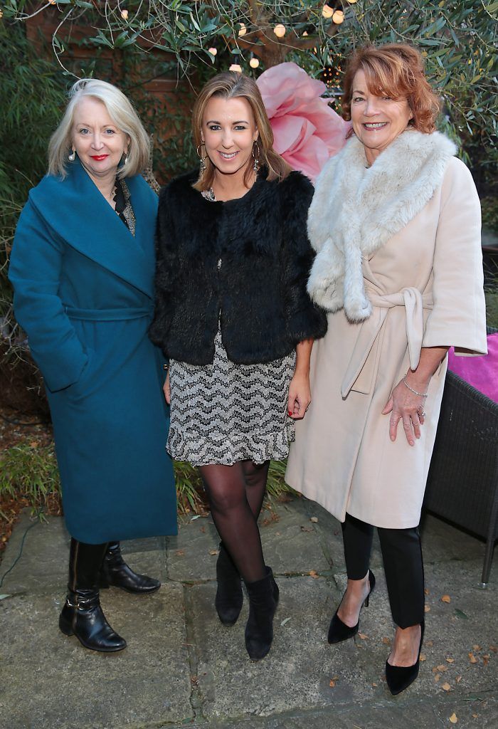 Bairbre Power, Clodagh Edwards and Joan Farrell at the Breast Cancer Ireland Christmas Lunch in Marco Pierre White, Donnybrook to raise funds for breast cancer research. Photo: Brian McEvoy
