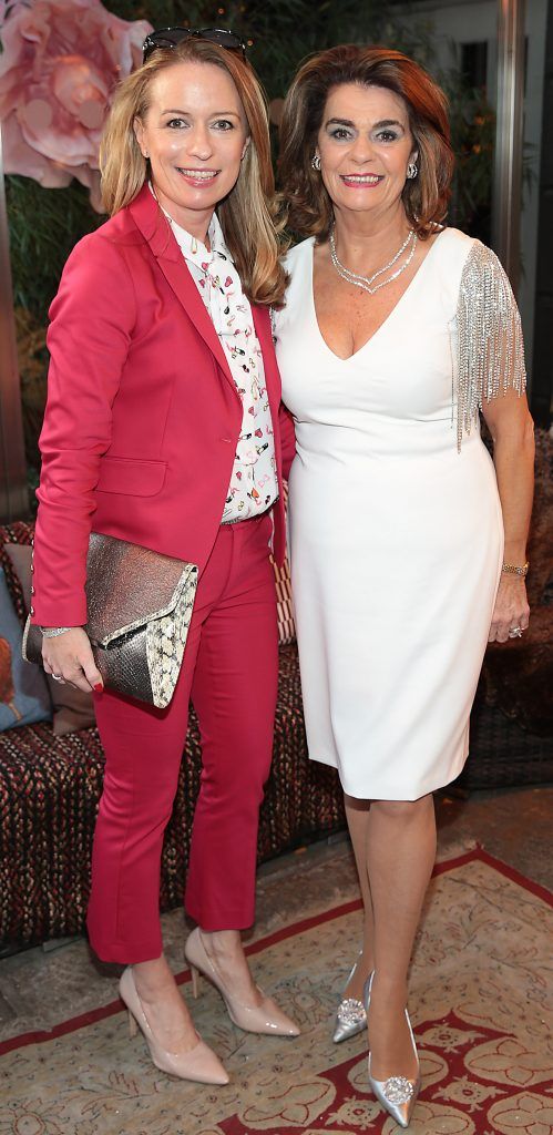 Joanne Mallon and Carol Mallon at the Breast Cancer Ireland Christmas Lunch in Marco Pierre White, Donnybrook to raise funds for breast cancer research. Photo: Brian McEvoy