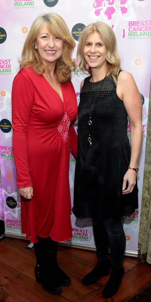Michelle Jackson and  Wendy McKeever at the Breast Cancer Ireland Christmas Lunch in Marco Pierre White, Donnybrook to raise funds for breast cancer research. Photo: Brian McEvoy