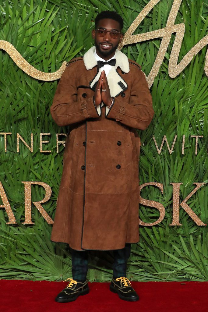 English rapper Tinie Tempah poses on the red carpet upon arrival to attend the British Fashion Awards 2017 in London on December 4, 2017. (Photo by Daniel Leal-Olivas/AFP/Getty Images)