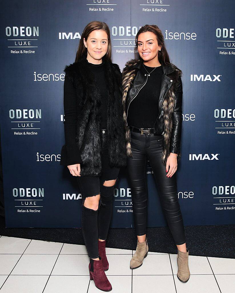 Lauren O'Hanlon and Lisa Nolan at the launch of the new Odeon Luxe screens handmade fully reclining seats as Odeon Blanchardstown launch its new IMAX and iSense screens. Photo: Leon Farrell/Photocall Ireland