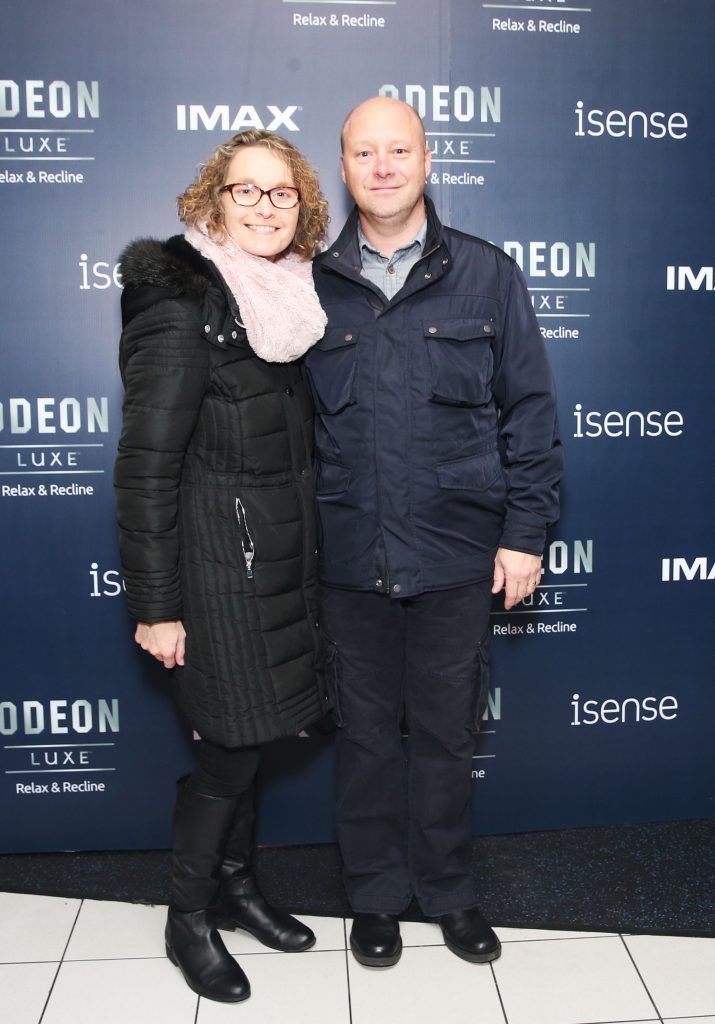 Bronagh and Ian Gailey at the launch of the new Odeon Luxe screens handmade fully reclining seats as Odeon Blanchardstown launch its new IMAX and iSense screens. Photo: Leon Farrell/Photocall Ireland