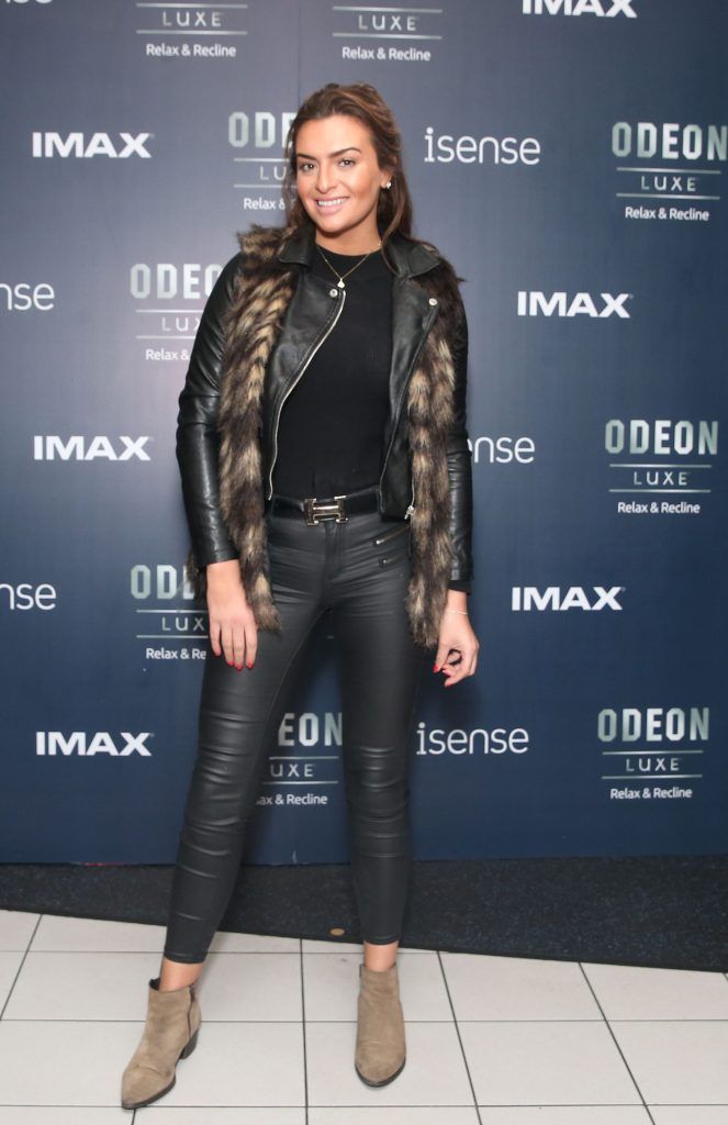 Lisa Nolan at the launch of the new Odeon Luxe screens handmade fully reclining seats as Odeon Blanchardstown launch its new IMAX and iSense screens. Photo: Leon Farrell/Photocall Ireland