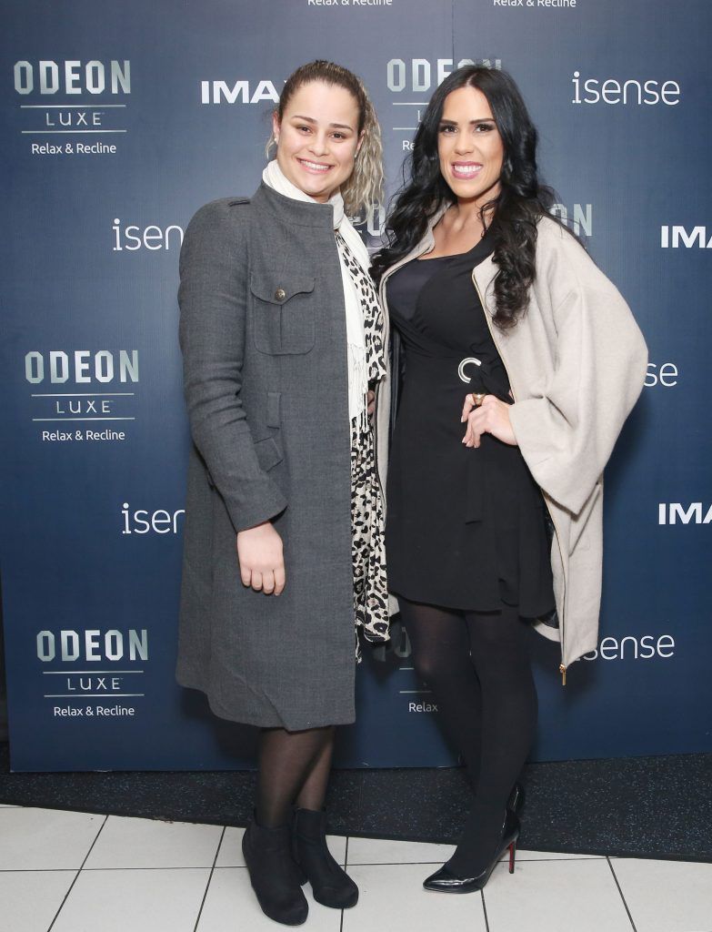 Iris Jardim and Natasha Rocca Devine at the launch of the new Odeon Luxe screens handmade fully reclining seats as Odeon Blanchardstown launch its new IMAX and iSense screens. Photo: Leon Farrell/Photocall Ireland