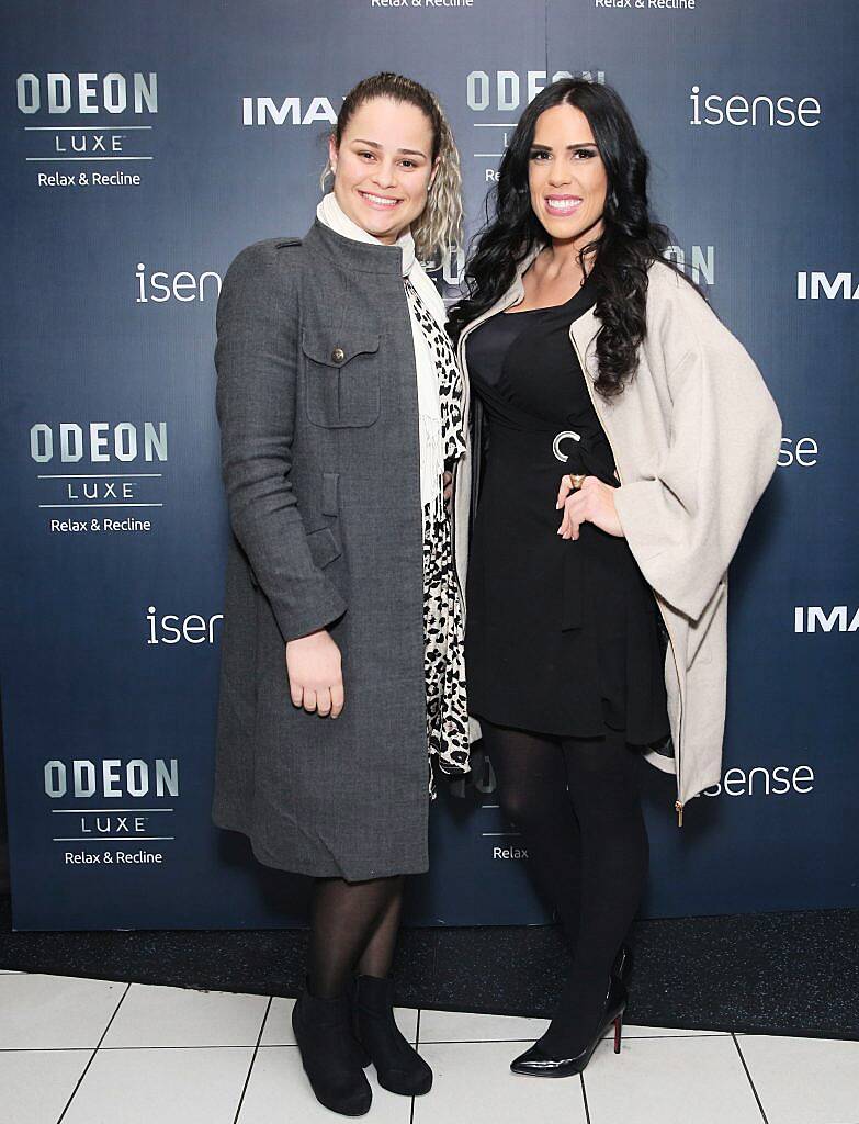 Iris Jardim and Natasha Rocca Devine at the launch of the new Odeon Luxe screens handmade fully reclining seats as Odeon Blanchardstown launch its new IMAX and iSense screens. Photo: Leon Farrell/Photocall Ireland