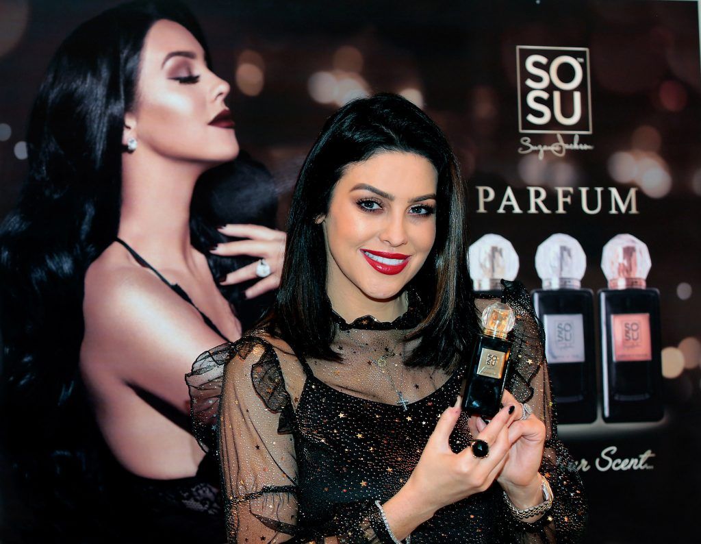 Suzanne Jackson at the launch of her SOSU by SJ fragrance at the Shelbourne Hotel, Dublin. Photo: Brian McEvoy