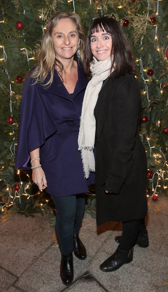 Debbbie O Donnell and Sharon Delaney  pictured at TV3's Xposé Christmas Market with Meagher's Pharmacy for the Peter McVerry Trust. Photo: Brian McEvoy