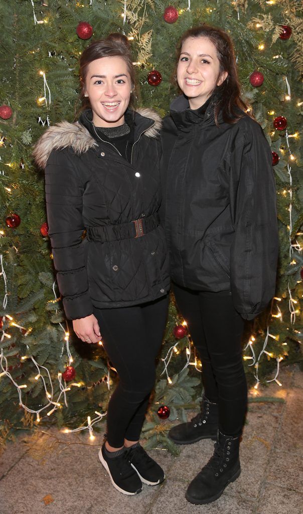 Sarah Kearhard and Alannah O Reilly  pictured at TV3's Xposé Christmas Market with Meagher's Pharmacy for the Peter McVerry Trust. Photo: Brian McEvoy