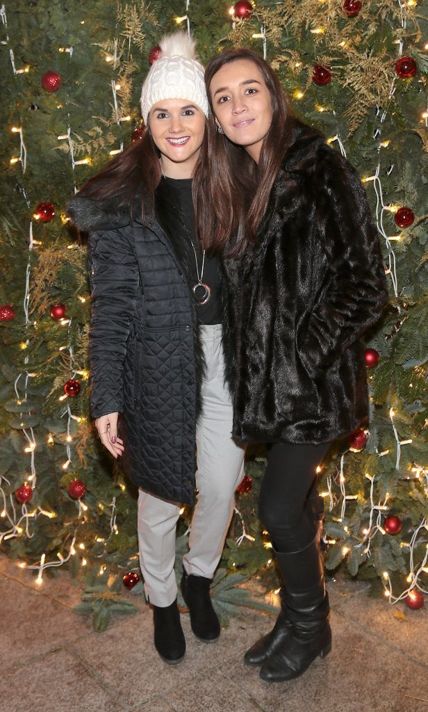 Karla Stein and Laura King pictured at TV3's Xposé Christmas Market with Meagher's Pharmacy for the Peter McVerry Trust. Photo: Brian McEvoy