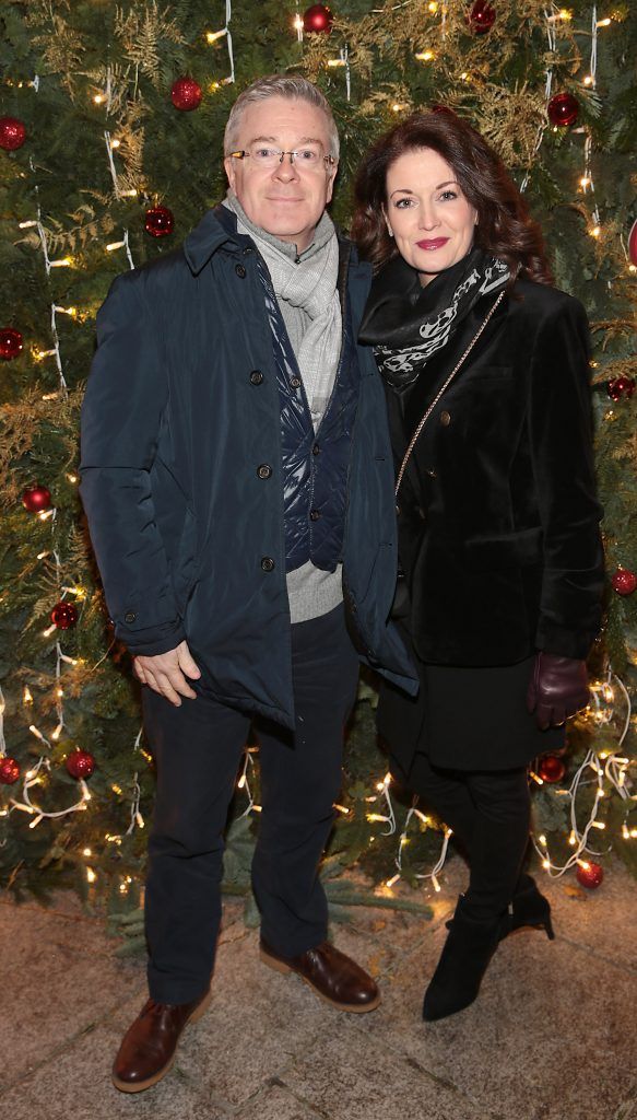Frankie Norton and Roz Martin pictured at TV3's Xposé Christmas Market with Meagher's Pharmacy for the Peter McVerry Trust. Photo: Brian McEvoy