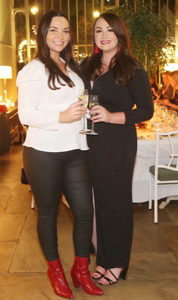Caitlin McBride and Vicki Nataro at an exclusive Christmas Party hosted by River Island in Cliff at Lyons, Kildare (6th December 2017). Photo: Leon Farrell/Photocall Ireland