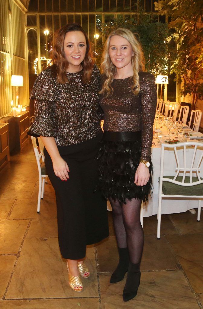 Emma Bolger and Alison Byrne at an exclusive Christmas Party hosted by River Island in Cliff at Lyons, Kildare (6th December 2017). Photo: Leon Farrell/Photocall Ireland