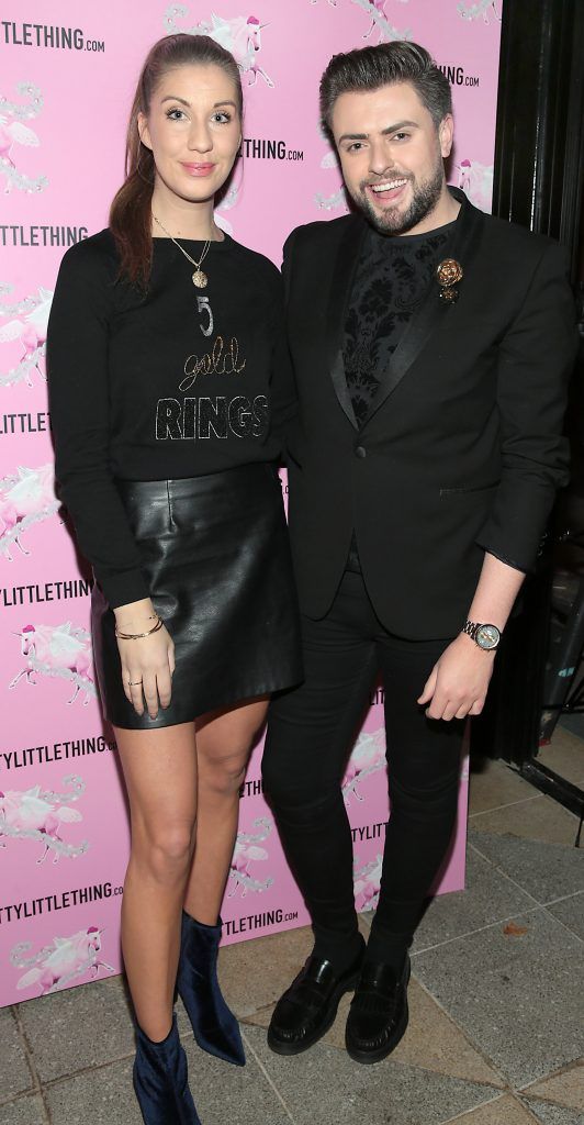 Clementine McNiece and James Patrice Butler pictured at the PrettyLittleThing party at the Opium Rooms, Dublin. Photo: Brian McEvoy