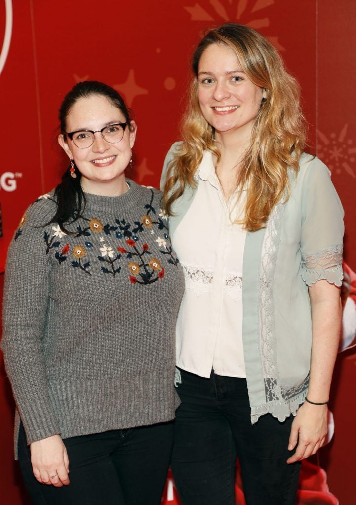 Charlene McGrane and Aoife Gillivan at Coca-Cola's #wrappedwithlove pop-up shop launch on 6th December 2017 at 57 South William Street, Dublin 2-photo Kieran Harnett