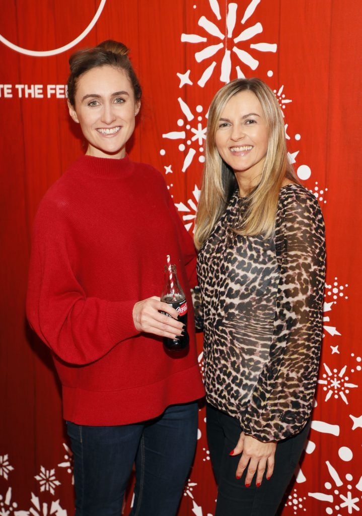 Eimhear Daly and Elaine Ross at Coca-Cola's #wrappedwithlove pop-up shop launch on 6th December 2017 at 57 South William Street, Dublin 2-photo Kieran Harnett