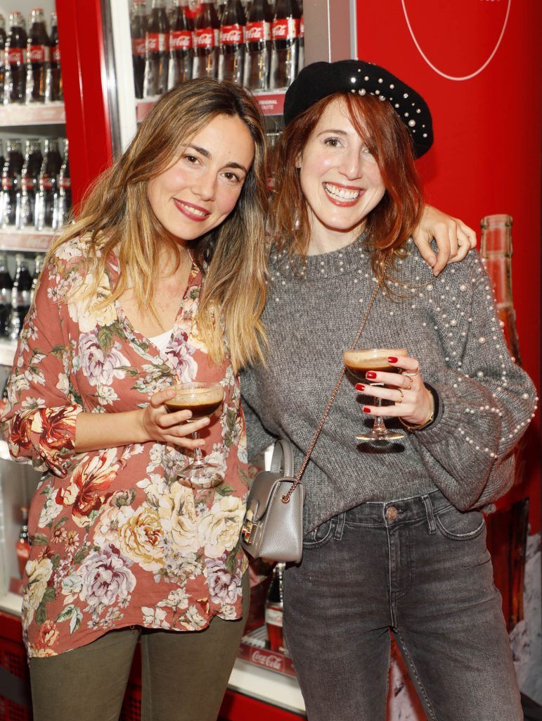 Joana Leite and Ana Cancho at Coca-Cola's #wrappedwithlove pop-up shop launch on 6th December 2017 at 57 South William Street, Dublin 2-photo Kieran Harnett