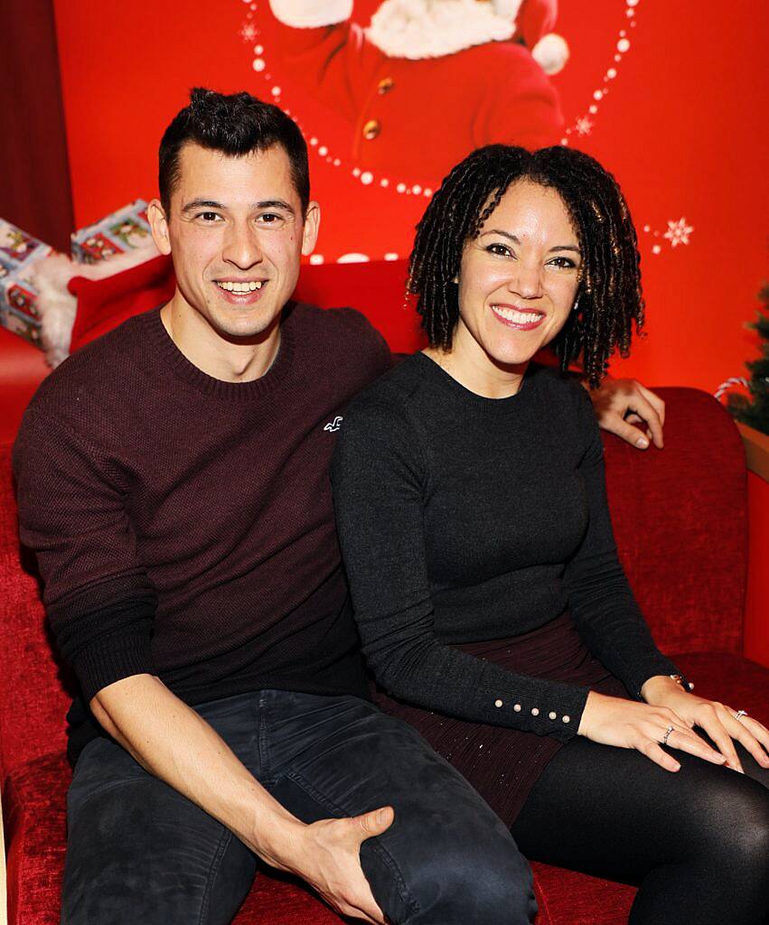 Peter Varga and Maria Eugenia at Coca-Cola's #wrappedwithlove pop-up shop launch on 6th December 2017 at 57 South William Street, Dublin 2-photo Kieran Harnett