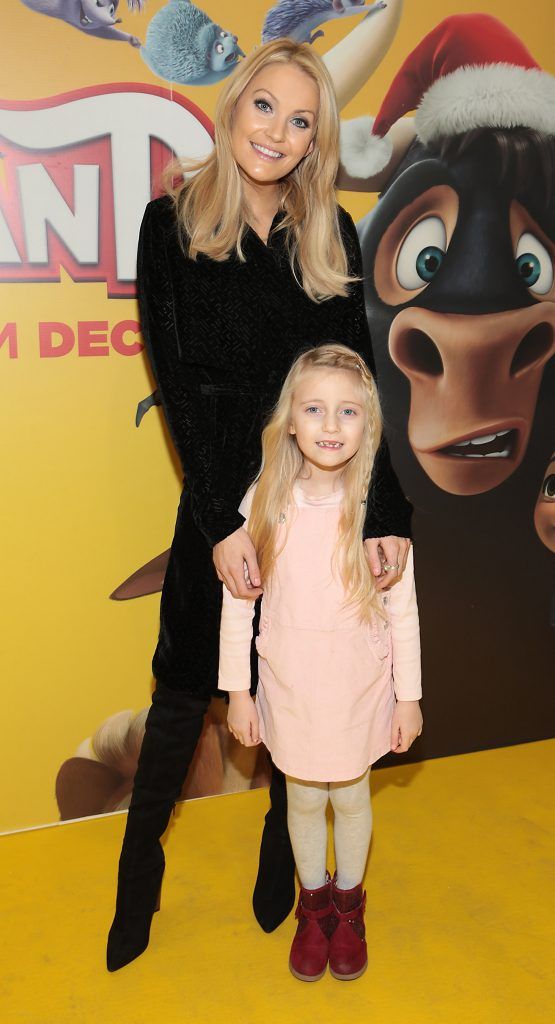 Kerri Nicole Blanc and daughter Kayla at the special preview screening of Ferdinand at the ODEON Cinema in Point Square, Dublin. Photo: Brian McEvoy