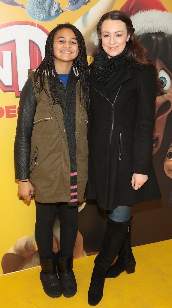Caoimhe Mooney and Louise Mooney at the special preview screening of Ferdinand at the ODEON Cinema in Point Square, Dublin. Photo: Brian McEvoy