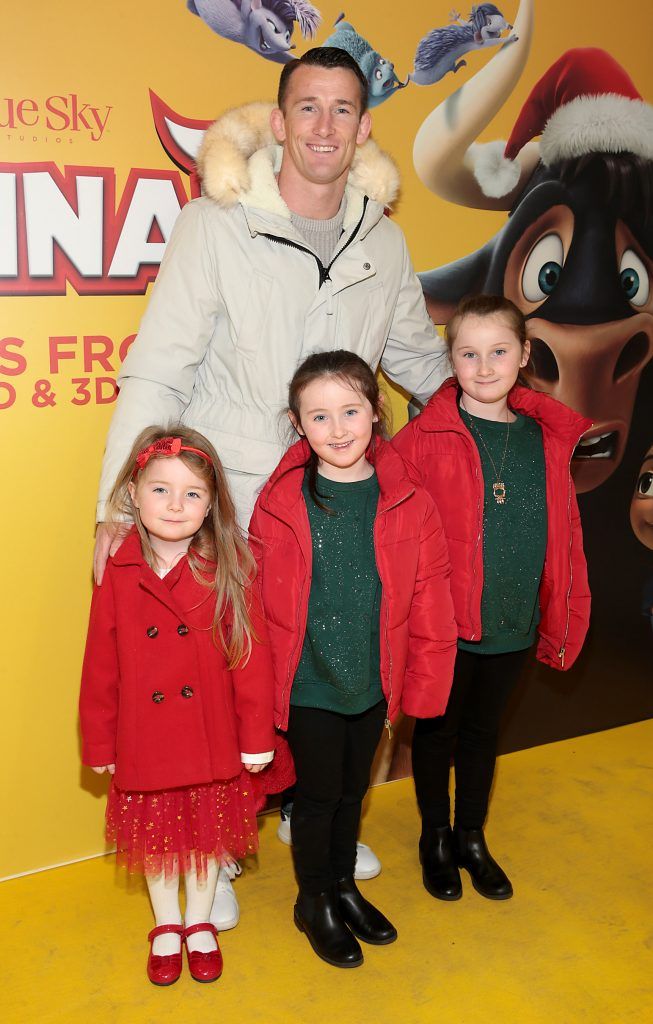 Owen Roddy with Layla Roddy, Sophia Roddy and Lauren Donnelly at the special preview screening of Ferdinand at the ODEON Cinema in Point Square, Dublin. Photo: Brian McEvoy
