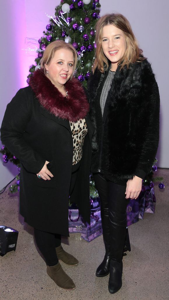 Sue Jordan and Elle Gordon at the Urban Decay Naked Palette Christmas Celebration at Chancery Lane, Dublin. Photo: Brian McEvoy