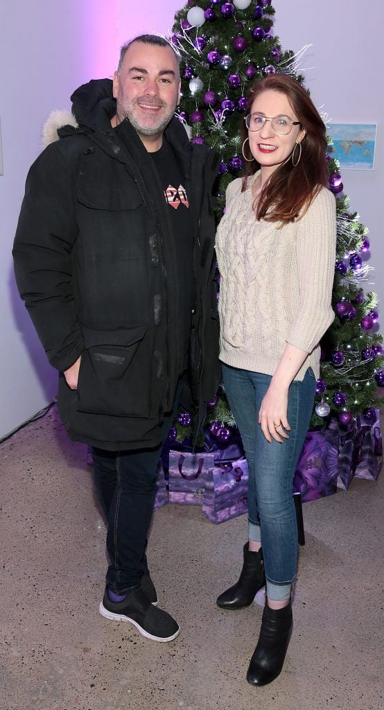 Leonard Daly and Miriam Burke at the Urban Decay Naked Palette Christmas Celebration at Chancery Lane, Dublin. Photo: Brian McEvoy