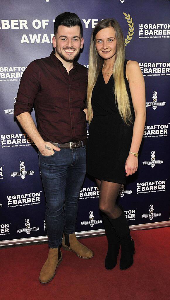 Brian McGuirk and Eva Pocivte at The Grafton Barber (Barber of the Year Awards 2017) in Everleigh Garden, Dublin. Photo: Patrick O'Leary