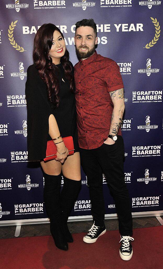 Caoimhe Nevin and Ciaran Drennan at The Grafton Barber (Barber of the Year Awards 2017) in Everleigh Garden, Dublin. Photo: Patrick O'Leary