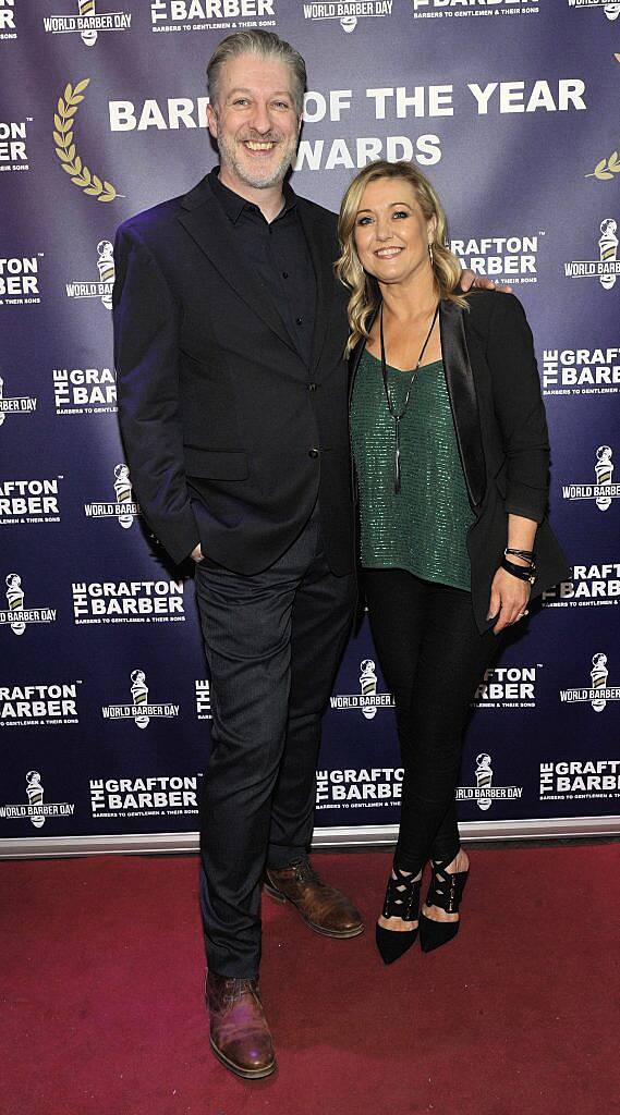 Peter Quinn and Tracy Quinn pictured at The Grafton Barber (Barber of the Year Awards 2017) in Everleigh Garden, Dublin. Photo: Patrick O'Leary