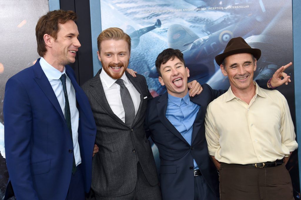 James Darcy, Jack Lowden, Barry Keoghan and Mark Rylance attend the "DUNKIRK" New York Premiere on July 18, 2017 in New York City.  (Photo by Jamie McCarthy/Getty Images)