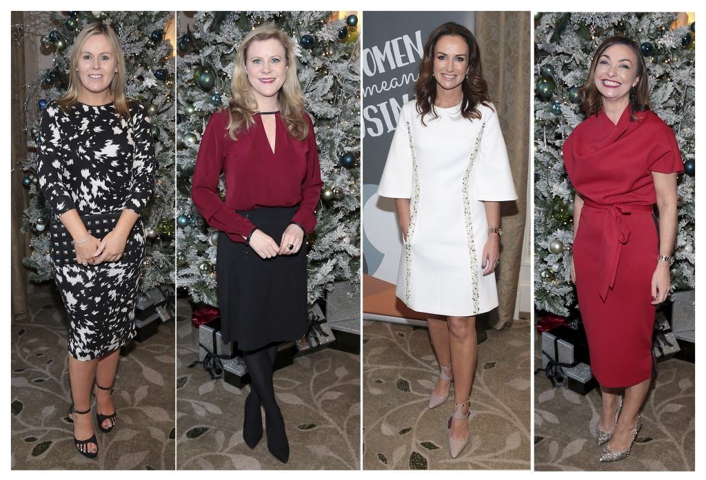 Catriona O Connor, Nuala Carey, Lorraine Keane and Oonagh Meagher at the World Vision Women mean Business event at the Intercontinental Hotel in Ballsbridge, Dublin. Picture: Brian McEvoy