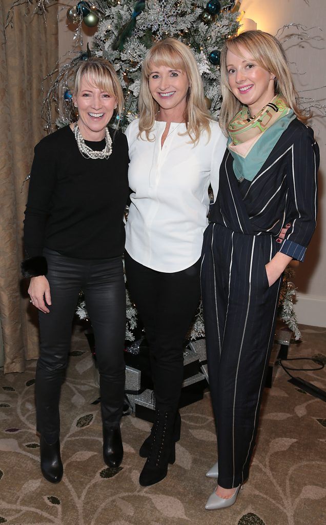 Lorraine Cahill, Lorraine Foy and Aine Reidy at the World Vision Women mean Business event at the Intercontinental Hotel in Ballsbridge, Dublin. Picture: Brian McEvoy