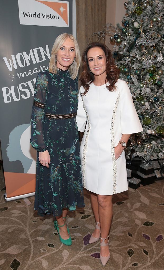 Mary Green and Lorraine Keane at the World Vision Women mean Business event at the Intercontinental Hotel in Ballsbridge, Dublin. Picture: Brian McEvoy