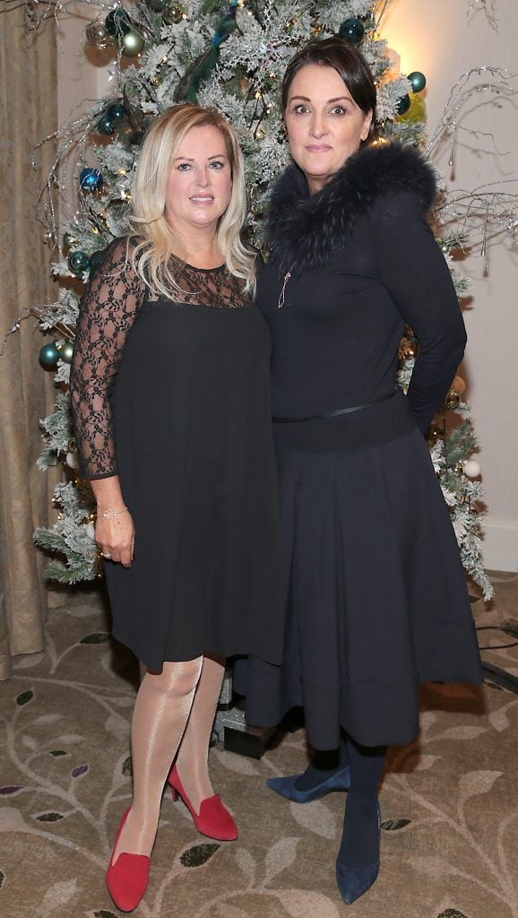 Emer Ayoub and Jan Buch Anderson at the World Vision Women mean Business event at the Intercontinental Hotel in Ballsbridge, Dublin. Picture: Brian McEvoy