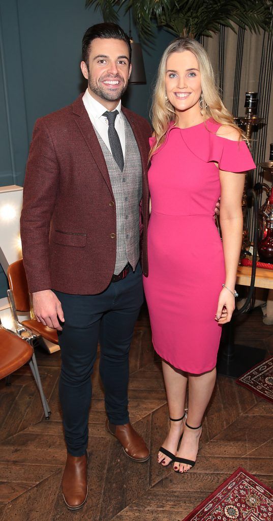 Karl Bowe and Megan Virgo pictured at the Emirates Dubai Brunch at the Dean Hotel, Dublin. Photo: Brian McEvoy