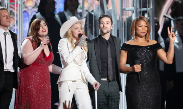 Open Your Heart: The Grammy Awards Celebrate "Same Love" With Macklemore, Madonna and Queen Latifah