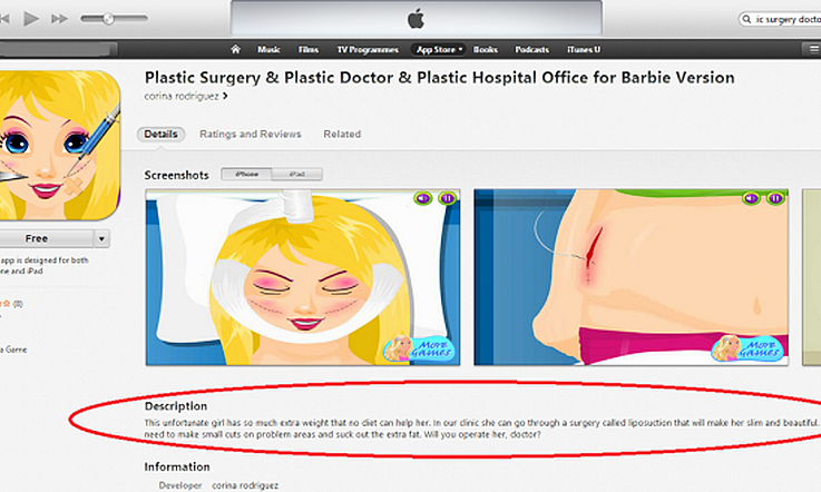 Liposuction for Barbie: The Appalling App That Sparked A Twitter Campaign