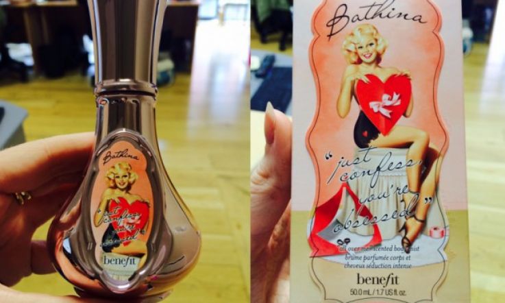 NEW! Incoming from Benefit: New Bathina Body Mist. Fans of Old School Bathina Body Balm Will Lurve This 