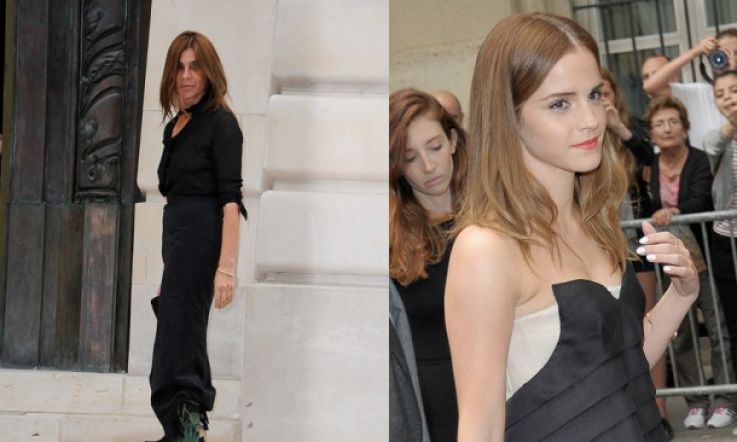 Trend Spot: Celebrities Embrace Black Lace at Valentino and Emma Watson is Crowned Queen of Paris Fashion Week