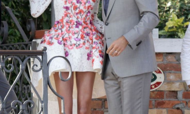Amal's Wedding Outfits: Oscar de la Renta Wedding Dress and Stella McCartney Trouser Suit