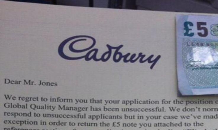 Cadbury's Job Rejection Letter is Willy Wonka-Worthy