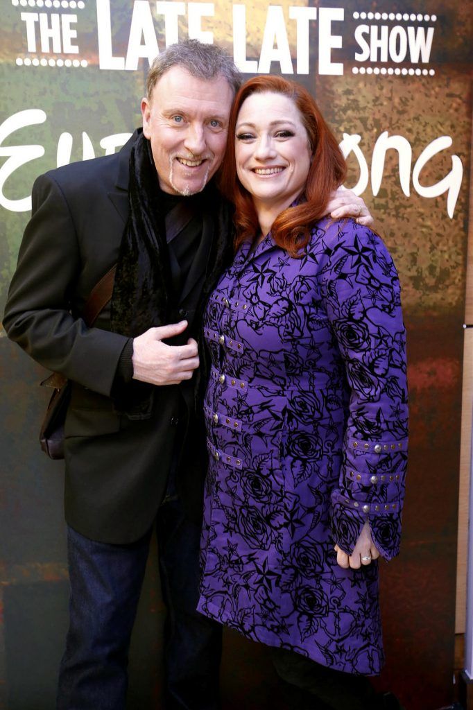 Paul Harrington and Niamh Kavanagh pictured backstage at the RTÉ Late Late Eurosong special. Picture Andres Poveda