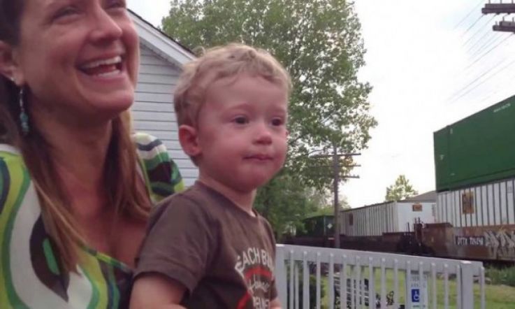 Friday's Dose Of Cute: This Little Boy Is Delighted With His Train Driving Dad